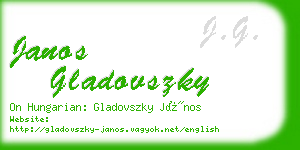 janos gladovszky business card